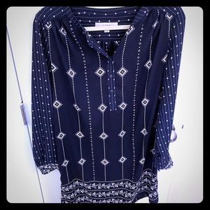 Loft navy dress with white details- work or fun!